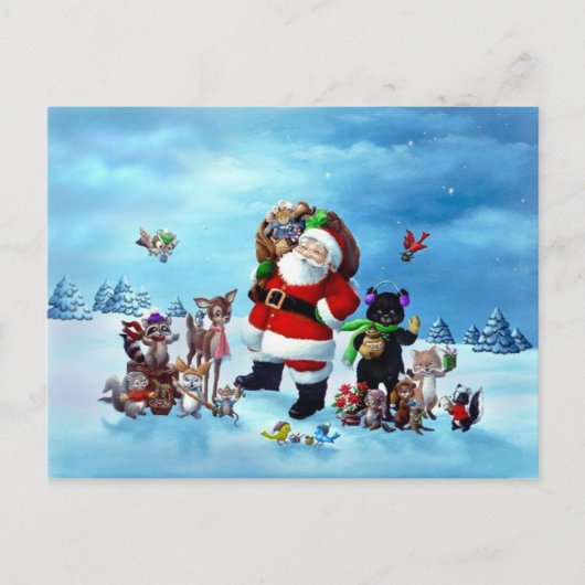 Sankt und Freunde Feiertagspostkarte (Vorderseite)