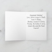 Sankt und Miezekatze Feiertagskarte (Innenseite)