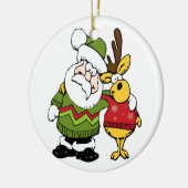 Sankt und Ren, die hässliche Keramik Ornament (Links)