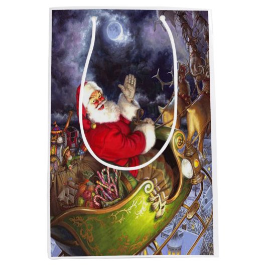 Sankt und Ren Mittlere Geschenktüte (Vorderseite)