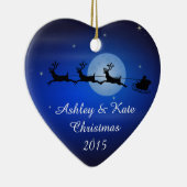 Sankt- und Ren-Silhouette Keramikornament (Rechts)