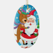 Sankt- und Ren-Verzierung Keramikornament (Rechts)