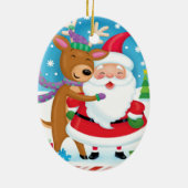 Sankt- und Ren-Verzierung Keramikornament (Hinten)