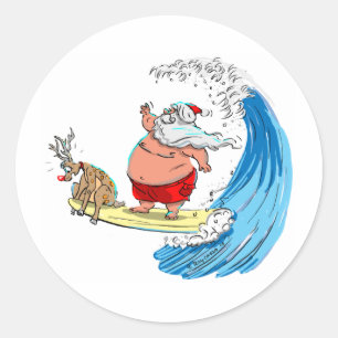 Sankt und Rudolf Runder Aufkleber
