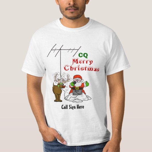 Sankt und Rudolph Cq-Weihnachtst-shirt T-Shirt (Vorderseite)