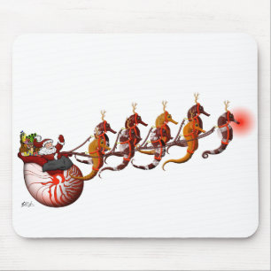 Sankt und SeepferdSleigh Mousepad