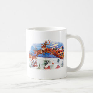 Sankt und sein Fliegen-Ren Kaffeetasse