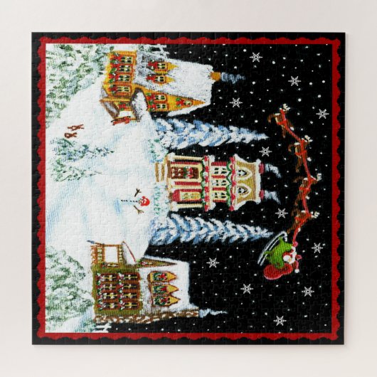 Sankt und sein Renpuzzlespiel Puzzle (Horizontal)