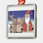 Sankt und seine Rotwild Silbernes Ornament (Links)