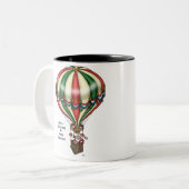 Sankt verbreitet guten Beifall vom Heißluft-Ballon Zweifarbige Tasse (Vorderseite Links)