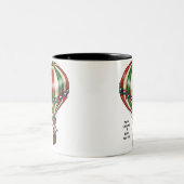 Sankt verbreitet guten Beifall vom Heißluft-Ballon Zweifarbige Tasse (Mittel)