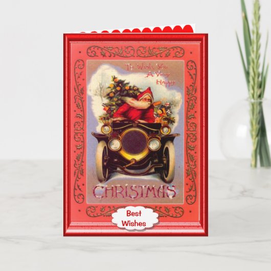 Sankt Veteranenauto Feiertagskarte (Vorderseite)