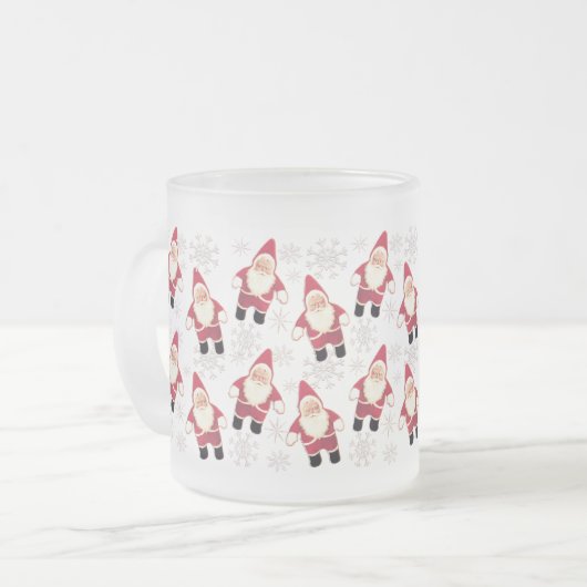 Sankt Vintager Gnome-GlasweihnachtsTasse Mattglastasse (Vorderseite Links)