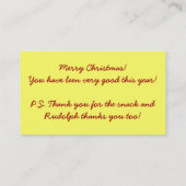 Sankt Visitenkarte (Rückseite)