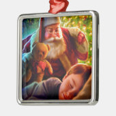 Sankt-Weihnachten Silbernes Ornament (Links)