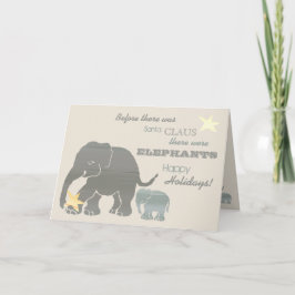 Sankt-Weihnachtselefant-typografisches Vintages Feiertagskarte