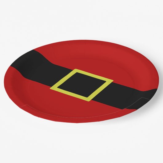 Sankt Weihnachtsfeiertag Gurt-| Pappteller (Schrägansicht)