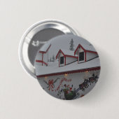 Sankt-Weihnachtsfeiertags-Schnee-Schneeflocke Button (Vorne & Hinten)