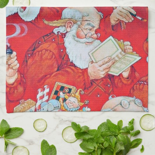 Sankt, WeihnachtsGeschirrtuchs Handtuch (Gefaltet)