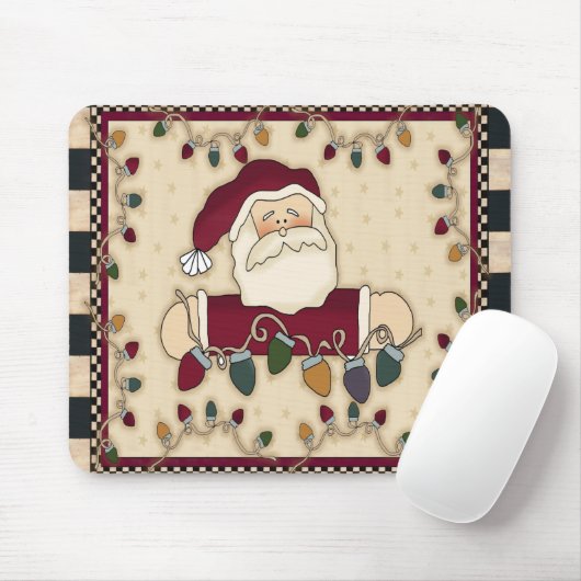 Sankt-Weihnachtsglühlampen Mousepad (Mit Mouse)