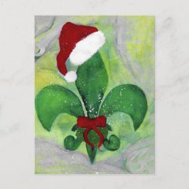 Sankt-WeihnachtsLilien-Feiertags-Karte Feiertagspostkarte