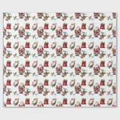 Sankt-WeihnachtsmattPackpapier, 30" x 6' Geschenkpapier (Flach)