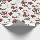 Sankt-WeihnachtsmattPackpapier, 30" x 6' Geschenkpapier (Ecke)