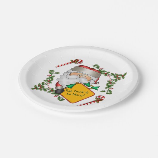 Sankt-Weihnachtsmitteilung Pappteller (Schrägansicht)