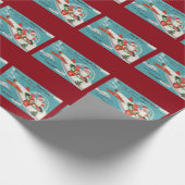 Sankt Weihnachtsraumschiff Geschenkpapier (Ecke)