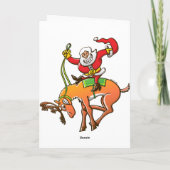 Sankt-Weihnachtsrodeo Feiertagskarte (Rückseite)