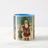 Sankt-WeihnachtsTassen-heiße Schokolade Zweifarbige Tasse (Mittel)