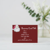 Sankt-WeihnachtsVisitenkarten Visitenkarte (Stehend Vorderseite)