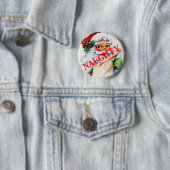 Sankt-Weihnachtsweihnachtsfrecher Button (Beispiel)