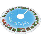 Sankt Weihnachtszug Polyester Weihnachtsbaumdecke (Schrägansicht)