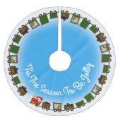 Sankt Weihnachtszug Polyester Weihnachtsbaumdecke (Vorderseite)