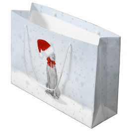 SANKT WEIMARANER IN DER SCHNEE-GESCHENK-TASCHE GROßE GESCHENKTÜTE