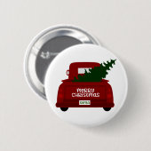 Sankt wenig roter Weihnachtsbaum-LKW Button (Vorne & Hinten)