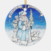 Sankt Westies Keramik Ornament (Vorne)