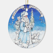Sankt Westies Keramik Ornament (Links)