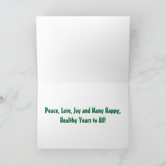 Sankt Wunschzettel Feiertagskarte (Innenseite)