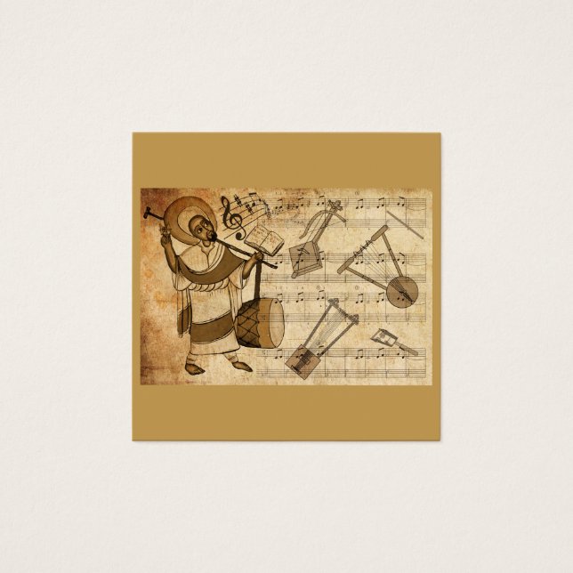 Sankt Yared und das äthiopische Musikinstrument (Vorderseite)