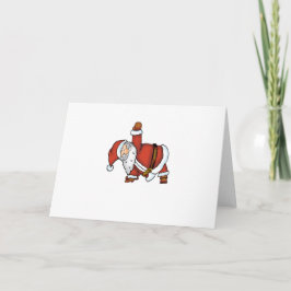 Sankt-Yoga - Weihnachtsentwurf mit einem Yoga Feiertagskarte