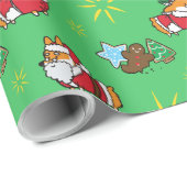 Sanktcorgi-WeihnachtsPackpapier Geschenkpapier (Rolleneckpunkt)
