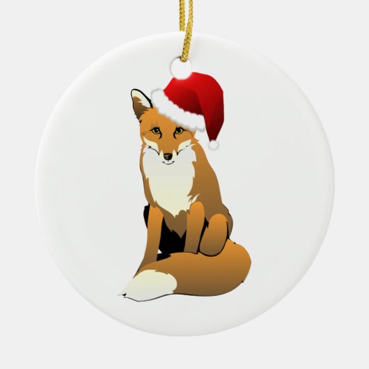 Sanktfox-Weihnachtsverzierung Keramikornament (Vorne)