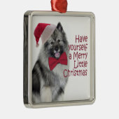 Sanktkeeshond-Weihnachtsverzierung Ornament Aus Metall (Rechts)