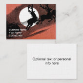 SanktSleigh und Ren-Silhouette Visitenkarte (Vorne/Hinten)