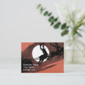 SanktSleigh und Ren-Silhouette Visitenkarte (Stehend Vorderseite)