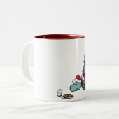 Sanktstegosaurus-Tasse Zweifarbige Tasse (Vorderseite Links)