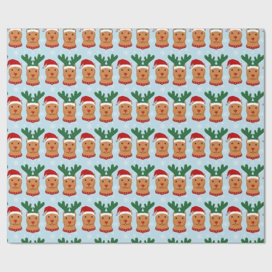 Sankttatzen und -ren *Pit Bull* Geschenkpapier (Flach)