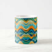 Sanlúcar Blue Green Orange Waves Kaffeetasse (Mittel)